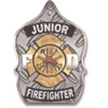 Silver Junior Firefighter Plastic Fire Helmet